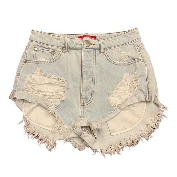 Caffeine Pants - Caffeine Jean Shorts Distressed, Small‎